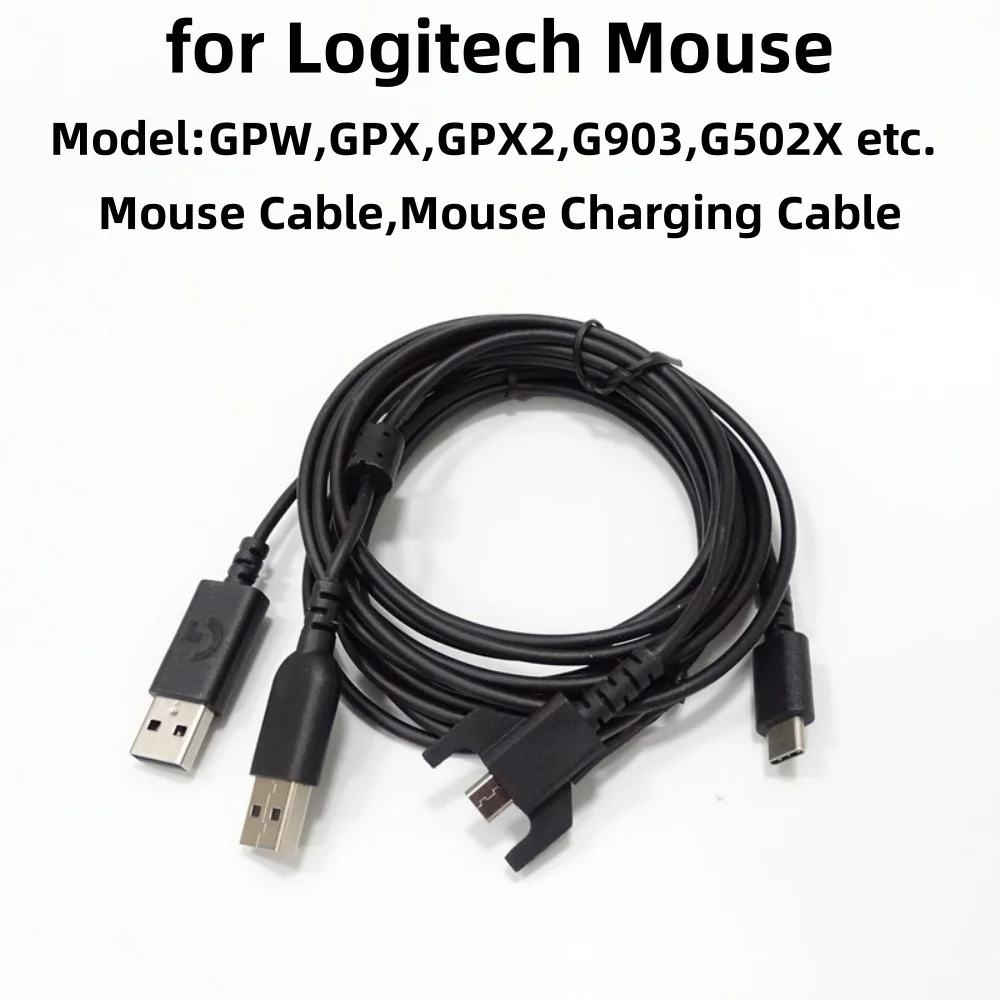 USB Charging Mouse Cable PVC Wire for Logitech G Pro Wireless G Pro X Superligth G502X G900 G903 Gaming Mouse Cable Durable