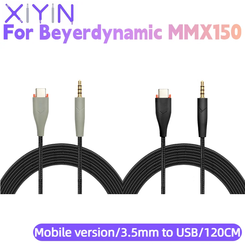 3.5mm to USB Plug Mobile version Gaming Headphone Upgrade & Replacement Audio Cable for Beyerdynamic MMX150 Headsets