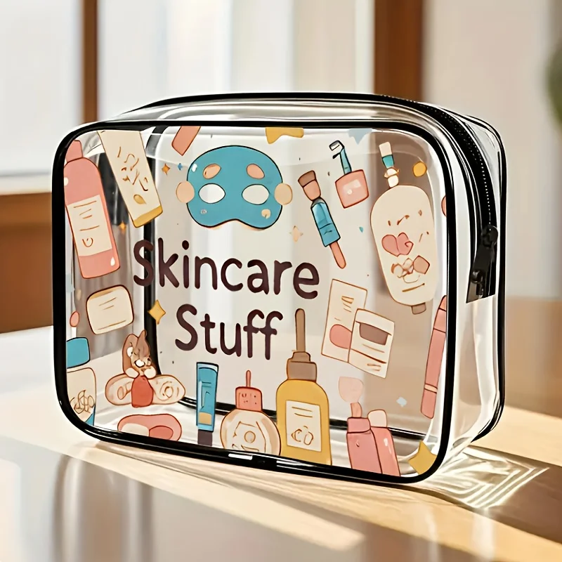 Exquisite Makeup Bag Large Capacity Pvc Cosmetic Bag with Zipper Closure High Quality Travel Toiletry Organizer Lightweight