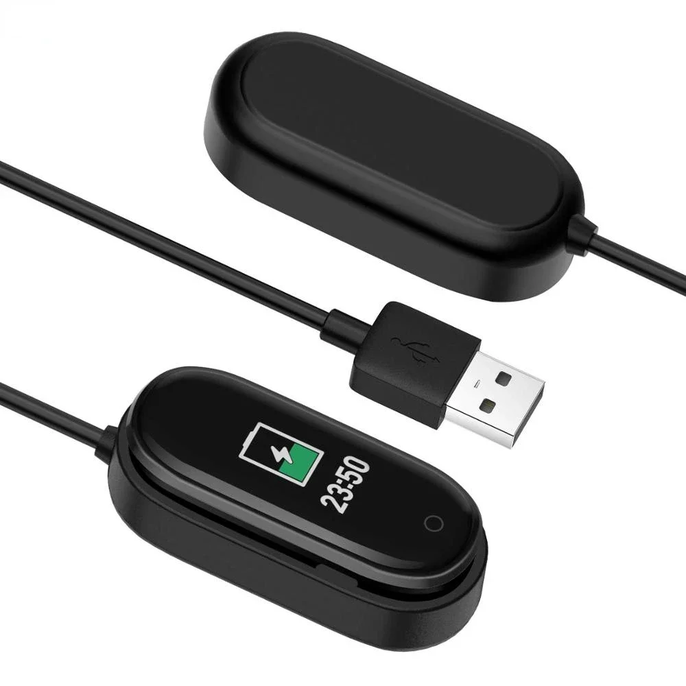 USB Charger Cable For Xiaomi Mi Band 4 20CM Charger Dock Charging Cable Data Cradle For Xiaomi MiBand 4 USB Charger