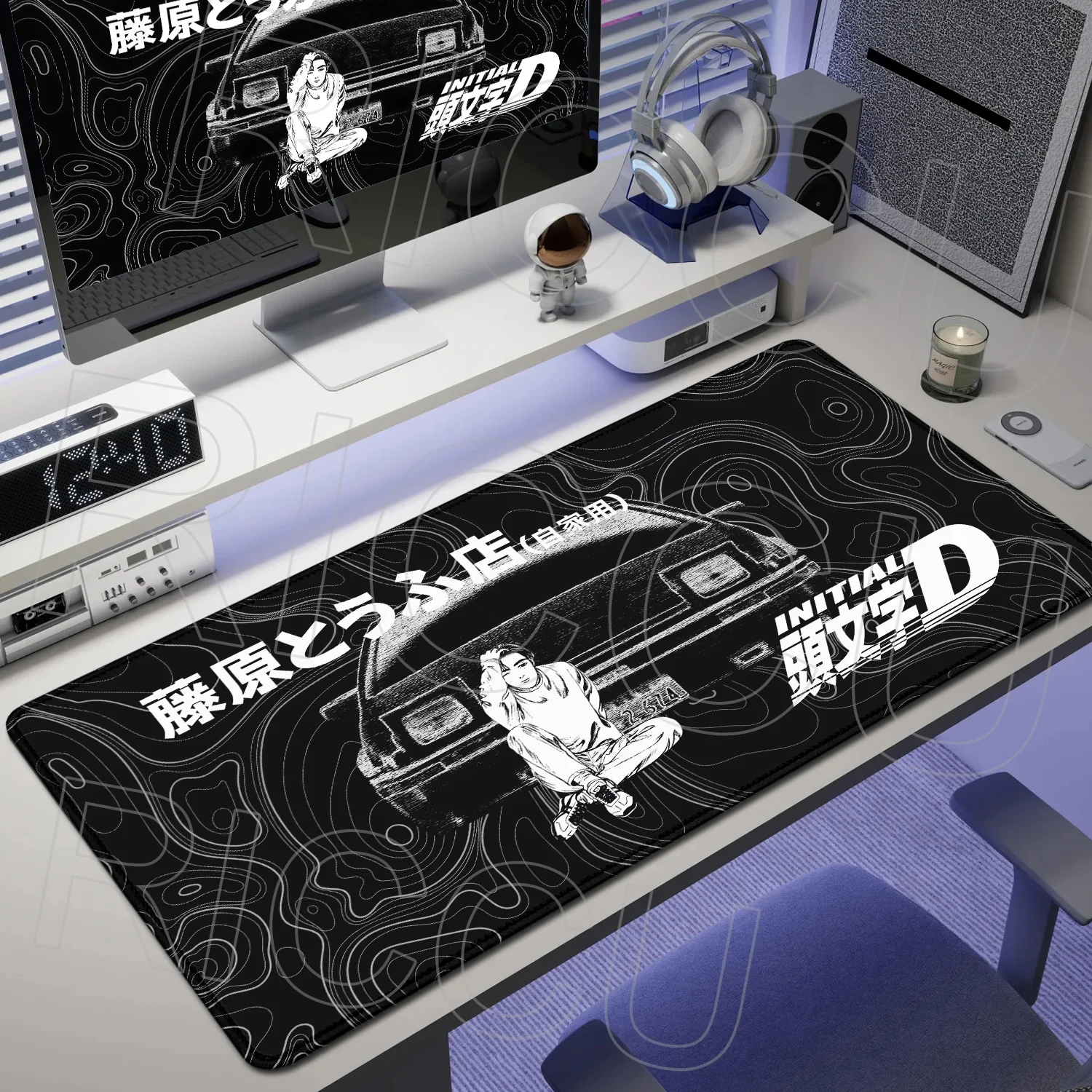 HD XXL Gaming Mouse Pad Rug Non-slip PC Accessories Mausepad Anime Initial D Keyboard Mats Large Office Desk mat Rubber Carpet