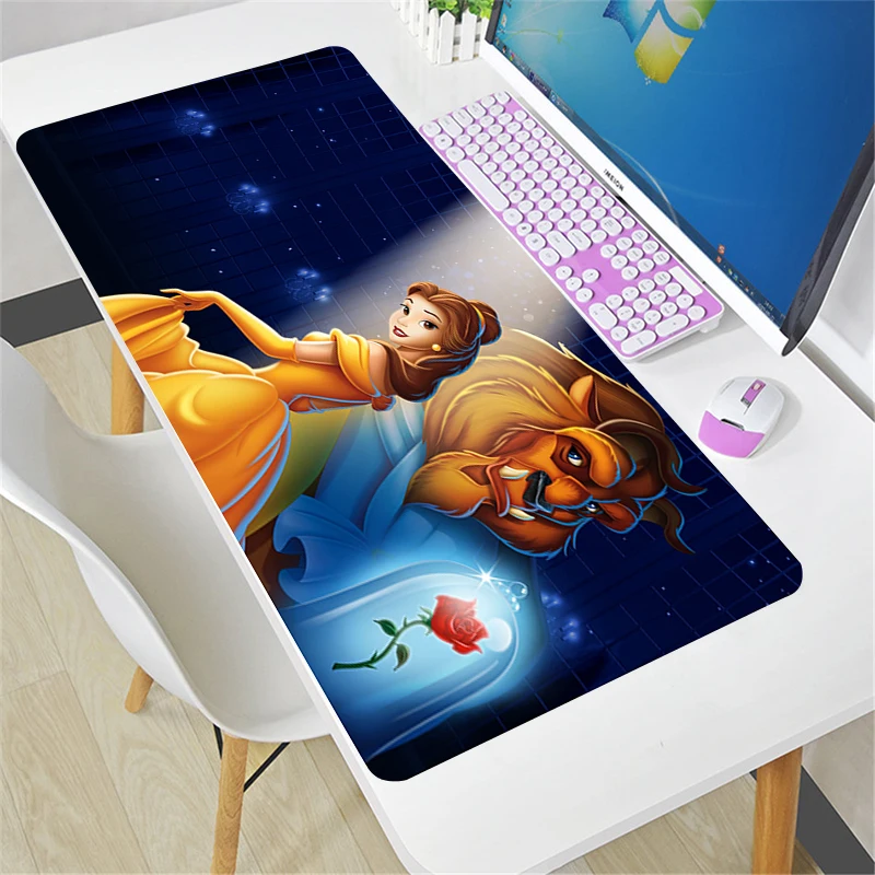 Gaming Accessories Mouse Pad Laptop B-beauty And The B-beast Gamer Desktop Mousepad PC Kawaii Anime Keyboard Desk Mat Cartoon