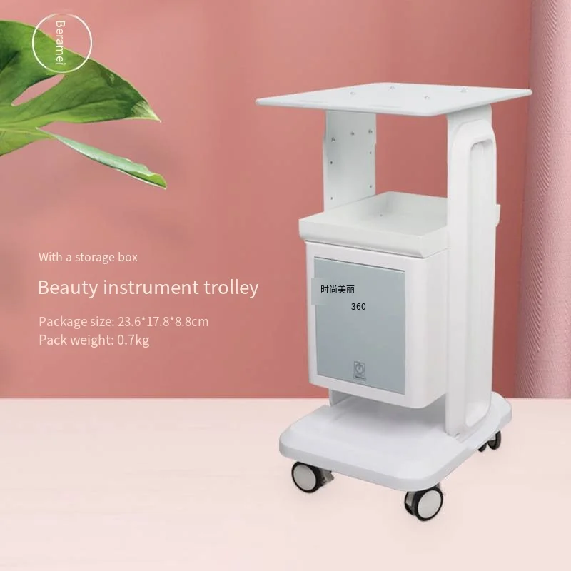 Portable Medical Trolley Cart 130lbs Silent Wheels Utility Storage Drawers Hospital Spa Home Office