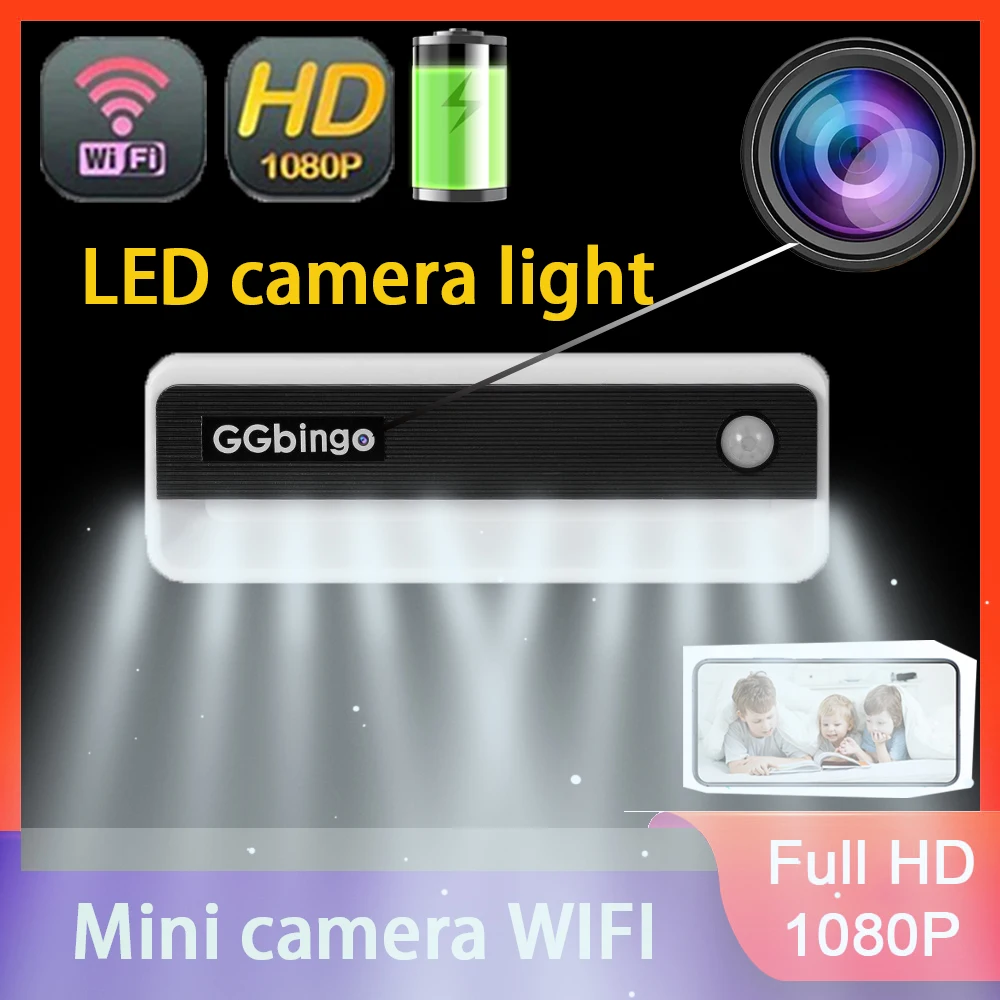 4K Mini Camera Resolution Full HD 1080P Home Monitoring IR Night View DVR Monitoring Video Human body induction lamp charging