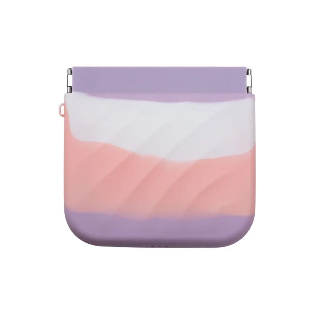 Simple Silicone Mini Cosmetic Bag Storage Bag Makeup Bag Coin Purse Travel Supplies Self-closing Leaf Spring Bag Travel