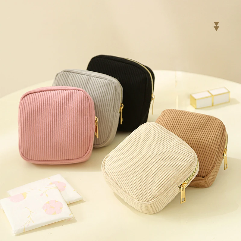 Hot sale Fashion Makeup Lipstick Sanitary Napkins Case Mini Cosmetic Storage Pouch Women Ins Travel Organizer Bags Small Pouch