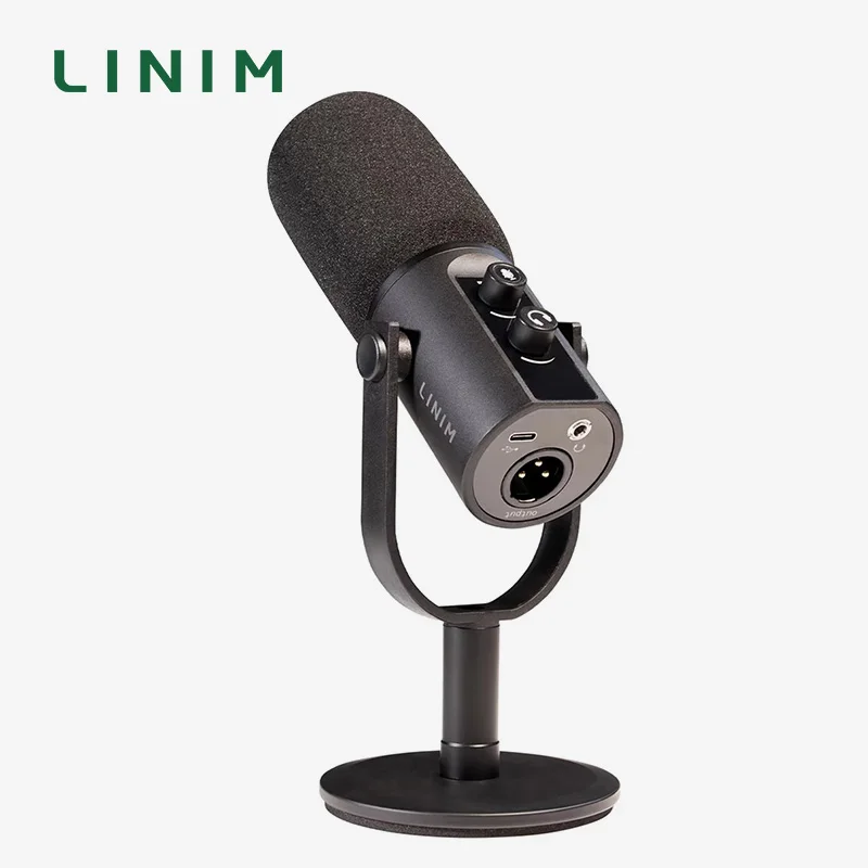 Linim PD11 Dynamic USB/XLR Microphone with Gain Knob/Touch-mute/Headphone Jack,Recording Mic for PC Sound Card Streaming