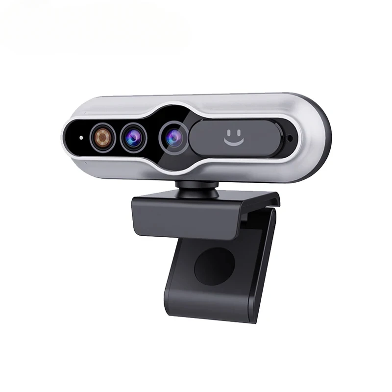 2K 1080P Face Recognition Login Webcam, USB PC Camera with Built‑in Microphone for Laptop Desktop