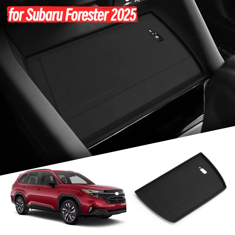 for Subaru Forester 2025 Wireless Charging Pad Non-slip Pad Auto Interior Accessories Car Phone Charger Mat Protective Mat
