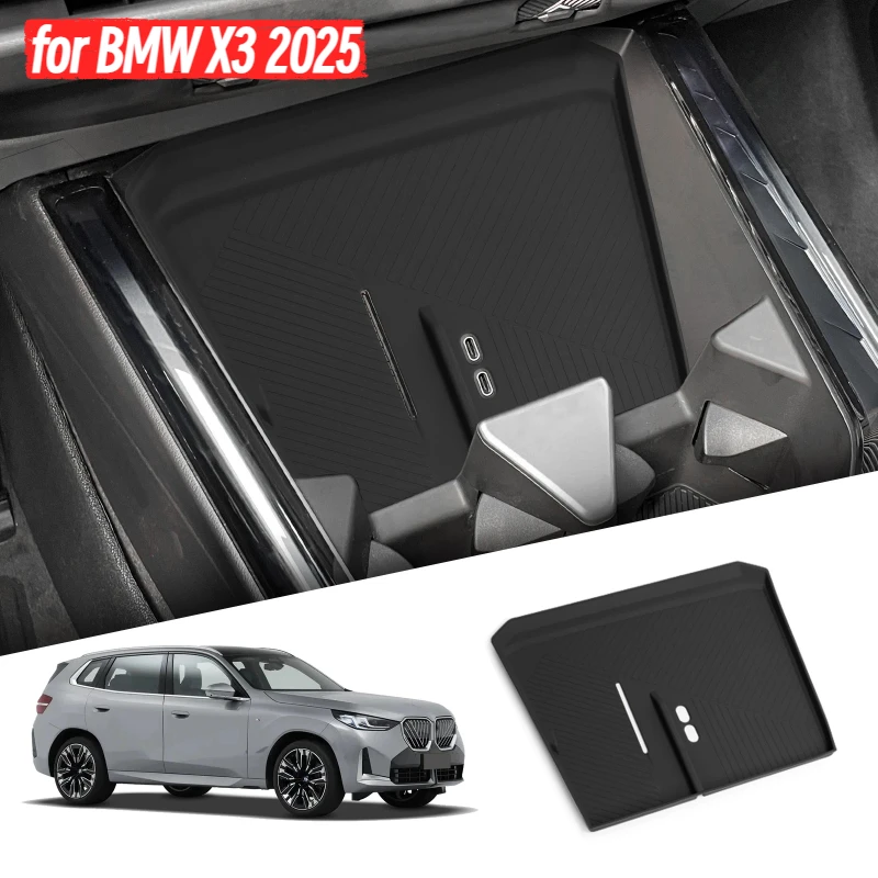 for BMW X3 2025 Wireless Charging Pad Center Control Anti-slip Mat Car Interior Accessories Phone Charger Mat Protective Pad
