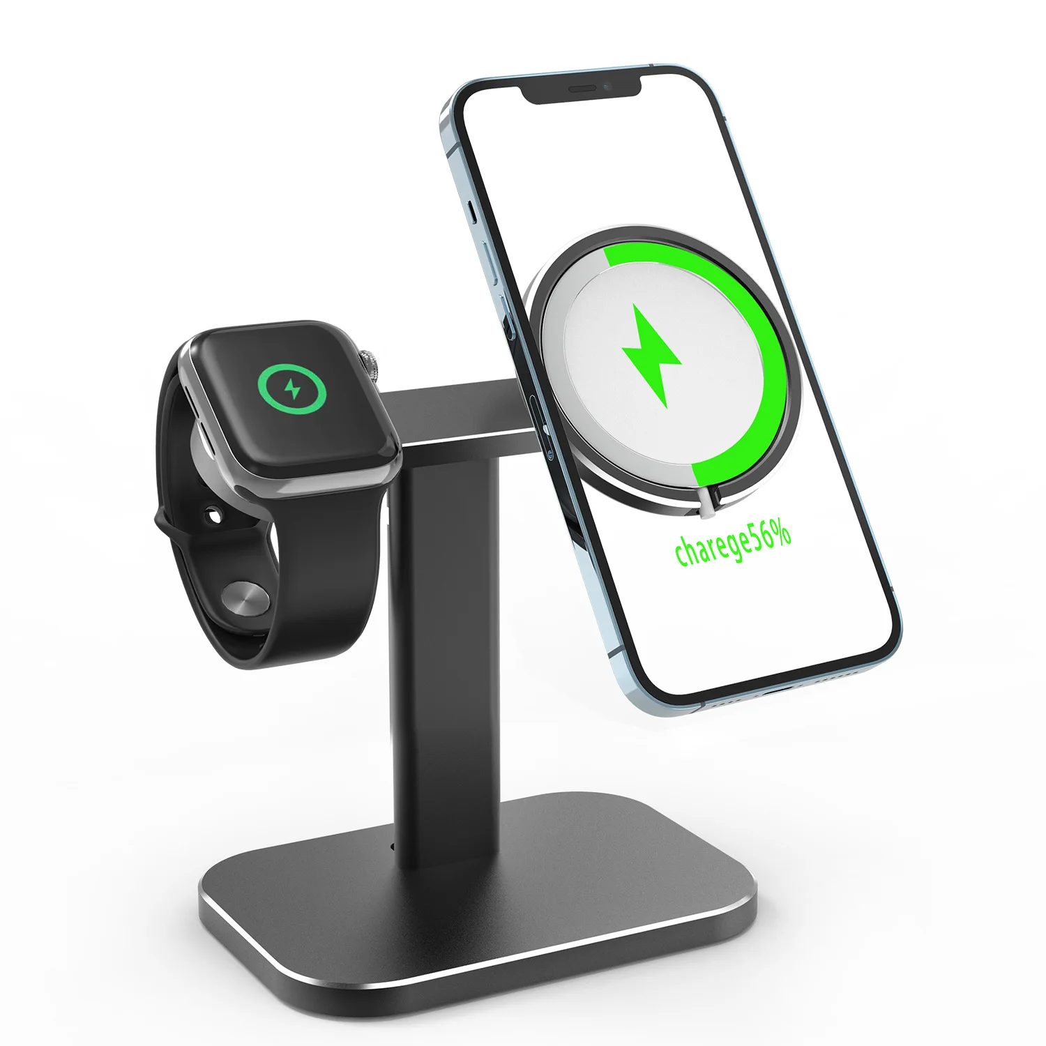 Watch Phone Charger Metal Stand For Apple Watch iWatch iPhone Holder Stands Bracket for Magsafe Adjust Aluminium Alloy Brackets