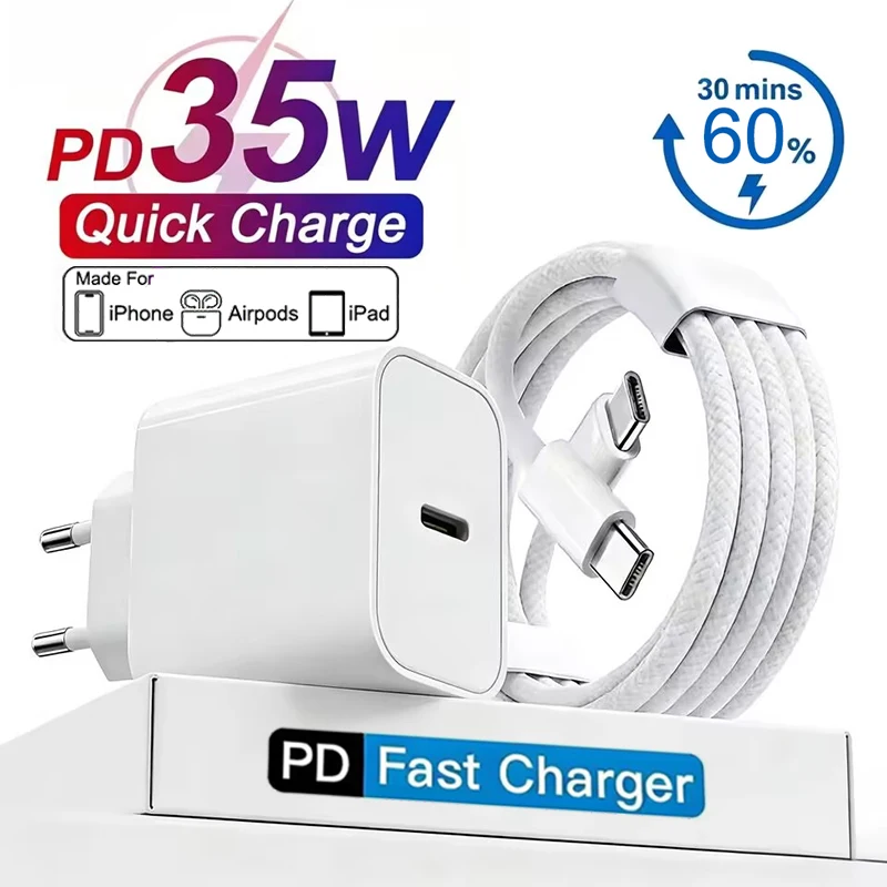 For Apple Original Type C Quick Charger For iPhone 17 16 15 14 13 12 11 Pro Max Samsung Xiaomi Fast Charging Charge Usb C Cable