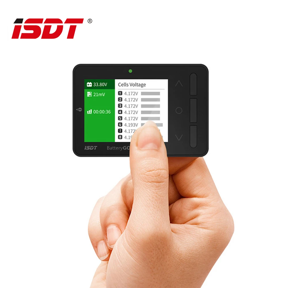 ISDT BG-8S Smart Battery Checker Balancer 1-8S LiPo LiHv LiFe Tester with IPS Screen Signal Analyzer Power Bank for RC Drone