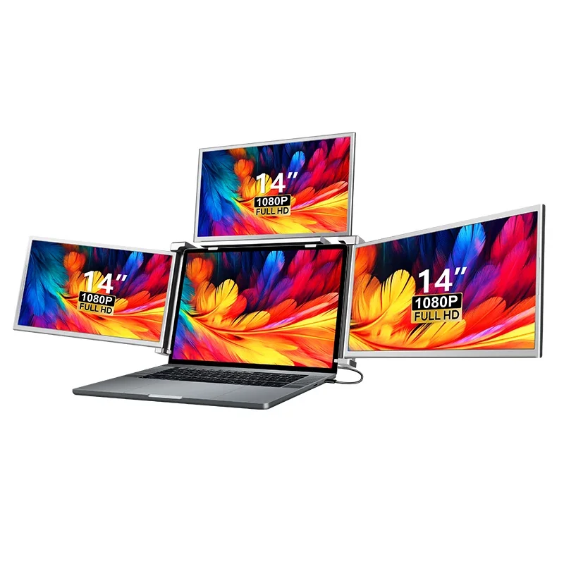 14-Inch three-screen portable monitor, first-line three-screen notebook secondary screen