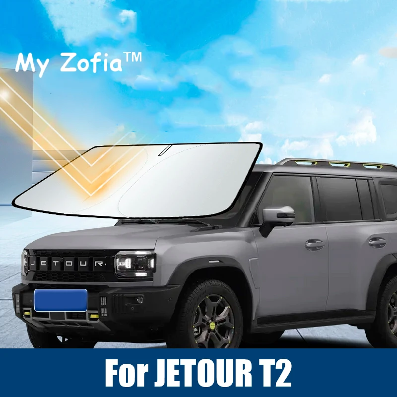 For JETOUR T2 Shanhai T2 Traveller 2024 2025 2026 Car Windshield Sunshade Cover Anti UV Protection Foldable Accessories