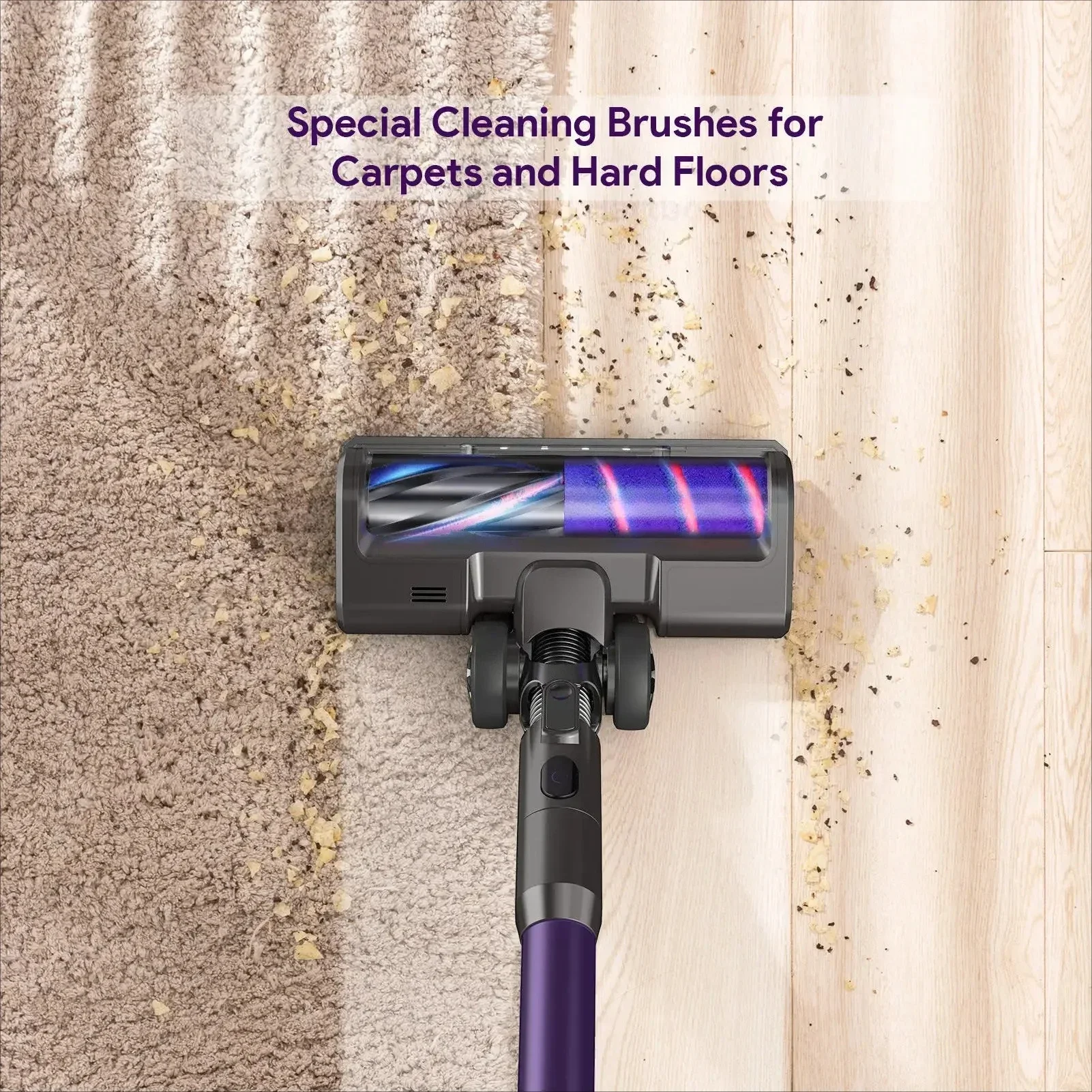 400W Wireless Stick Vacuum Cleaner Bagless Cyclonic Handheld Vacuum For Home Cleaning