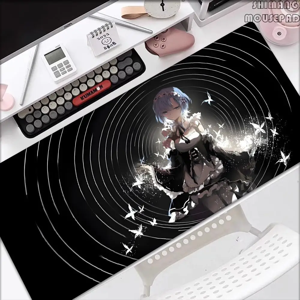 New Kawaii Wallpaper Anime Re Zero Rem Mousepad Gaming Office Rubber Mouse Pad Gamer Desk Mats Keyboard Pad Decoration Mause Pad