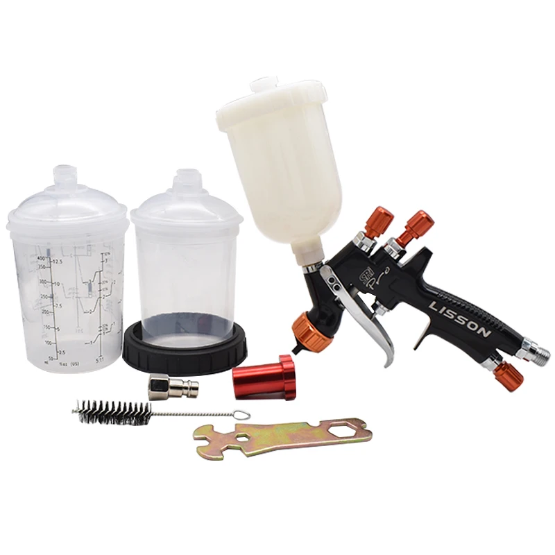 LISSON Mini Spray Gun 1.2mm 250ml Cup 400cc Paint Mixing Cup Spray Gun Accessories Repair Tool Suitable for Car Truck Painting