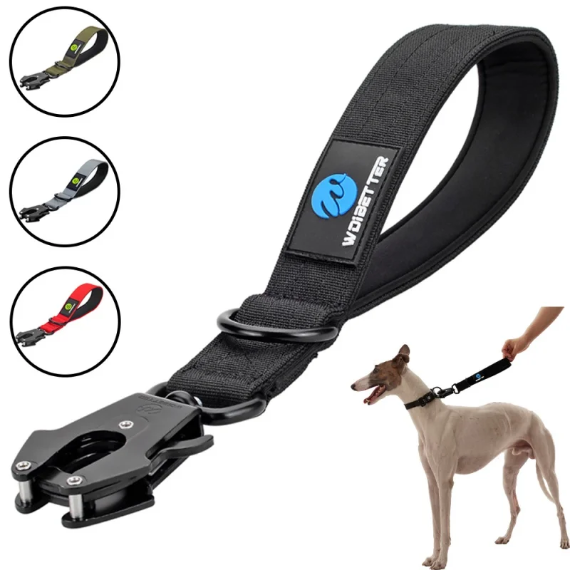 Pet Collar, Dog Neck Leash, Nylon Traffic Lead, Large Dog, Military Leash, Short Walking Rope, Metal Buckle, Puppy Accessories