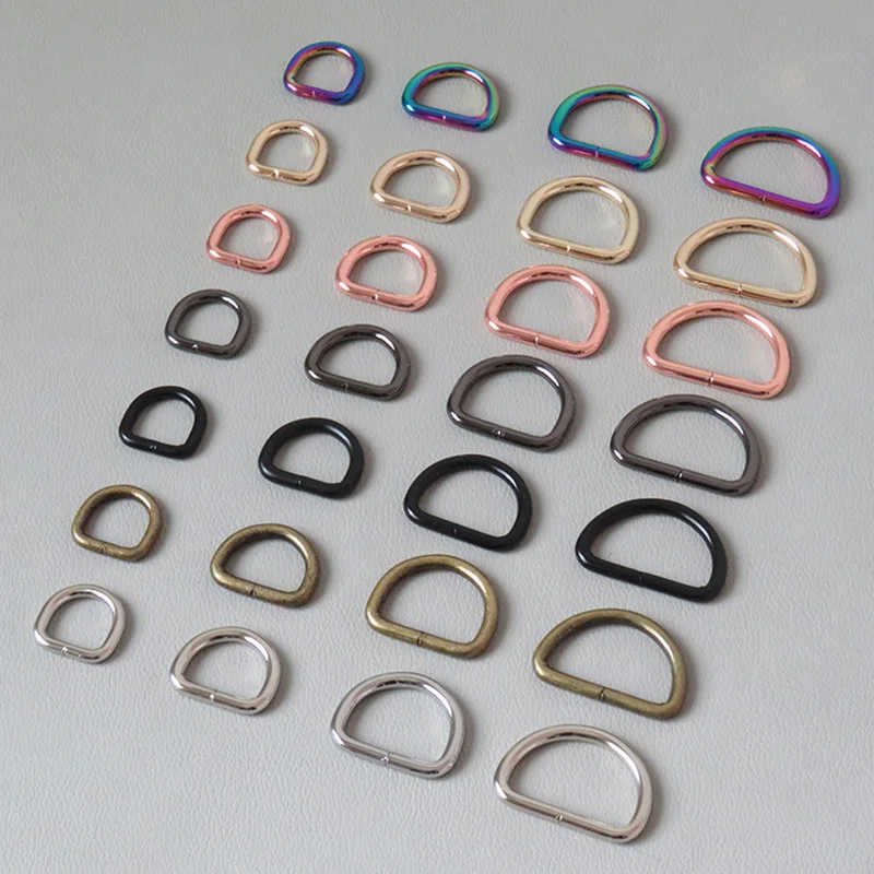 1Pcs Welded Metal D Rings For Bag Purse Belt Straps Accessory Pet Dog Collar Leash Hardware Backpack Handbag Sewing Clasps