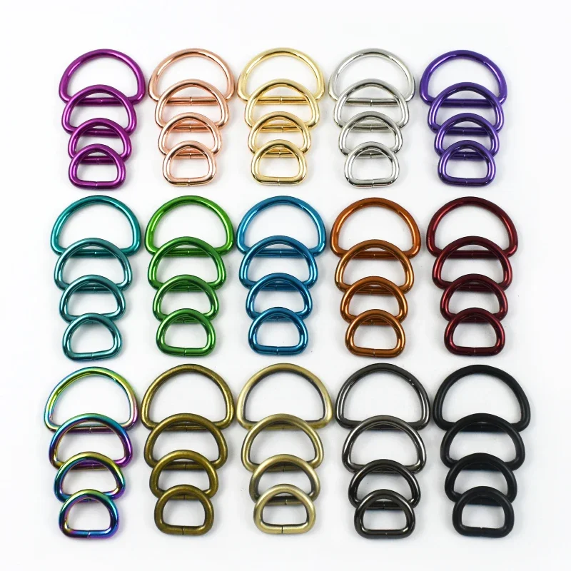 5/10Pcs 20/25/32/38mm D Ring Metal Buckles for Bag Webbing Strap Clasp Dog Collar Leash Belt Loop Hook DIY Leather Accessories