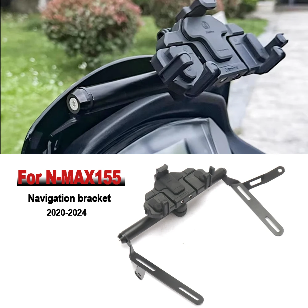 New Motorcycle Navigation Bracket GPS Mount Device Carrier SMART PHONE Adapt Holder For YAMAHA N-MAX155 NMAX 155 2020-2024  ﻿ ﻿