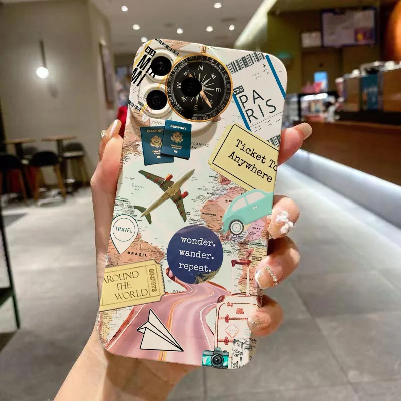 Case For Xiaomi 11 Lite 5G NE Mi 14T 14 13T 13 12T 12 Poco F6 F5 X5 X6 X3 M6 Pro4G Travel Element Pattern Eye Design Phone Cover