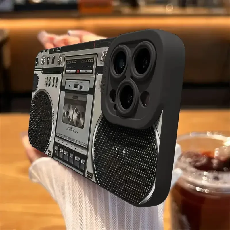 Radio Pattern Phone Case For Xiaomi Poco X7 M6 X6 X5 X3 F5 F6 Pro Mi 13 12 11 Lite 14T 14 13T 12T Shockproof Soft Silicone Cover