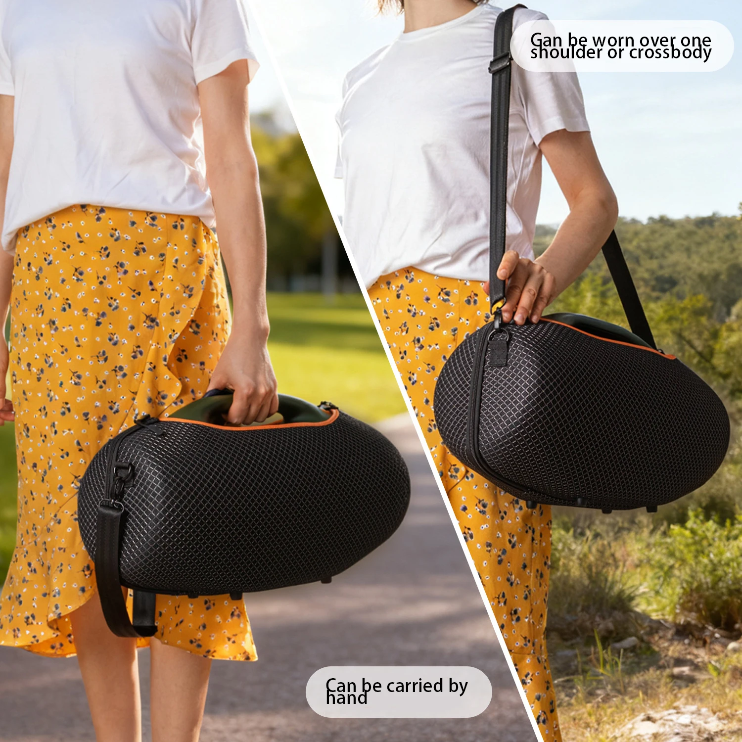 For JBL BOOMBOX 4 Speaker-Portable Wireless Bluetooth-Compatible Hard Sound-Transmitting Fabric Pouch -Dual-Zipper (only case)