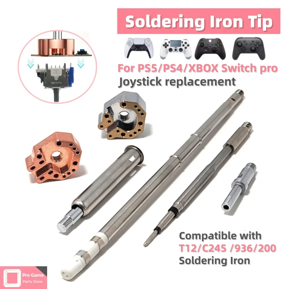 T12 245 For Xbox Ps4 Ps5 Joystick Soldering Iron Tip Heating Mold for Switch Pro Controller Joysticks Disassembly Repair Tools