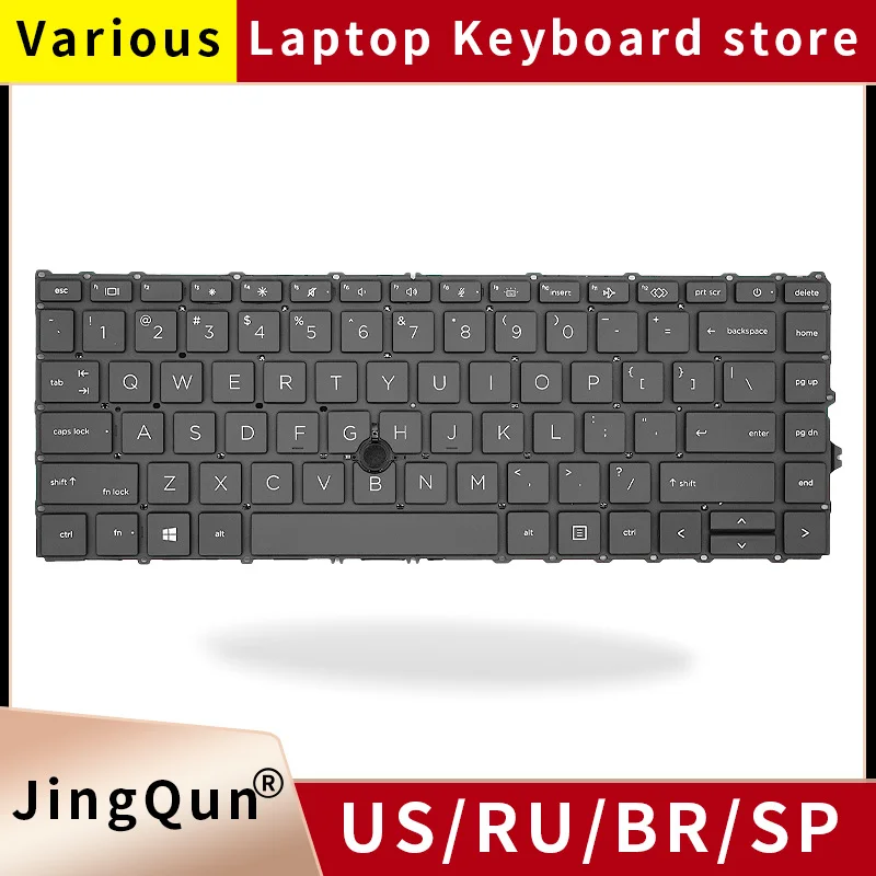 SP/US/FR Russian Spanish French UK Backlit Keyboard For HP EliteBook 840 G7 845 G7 840G8 845 G8 SPA Euro L87607-201 HPM19F7