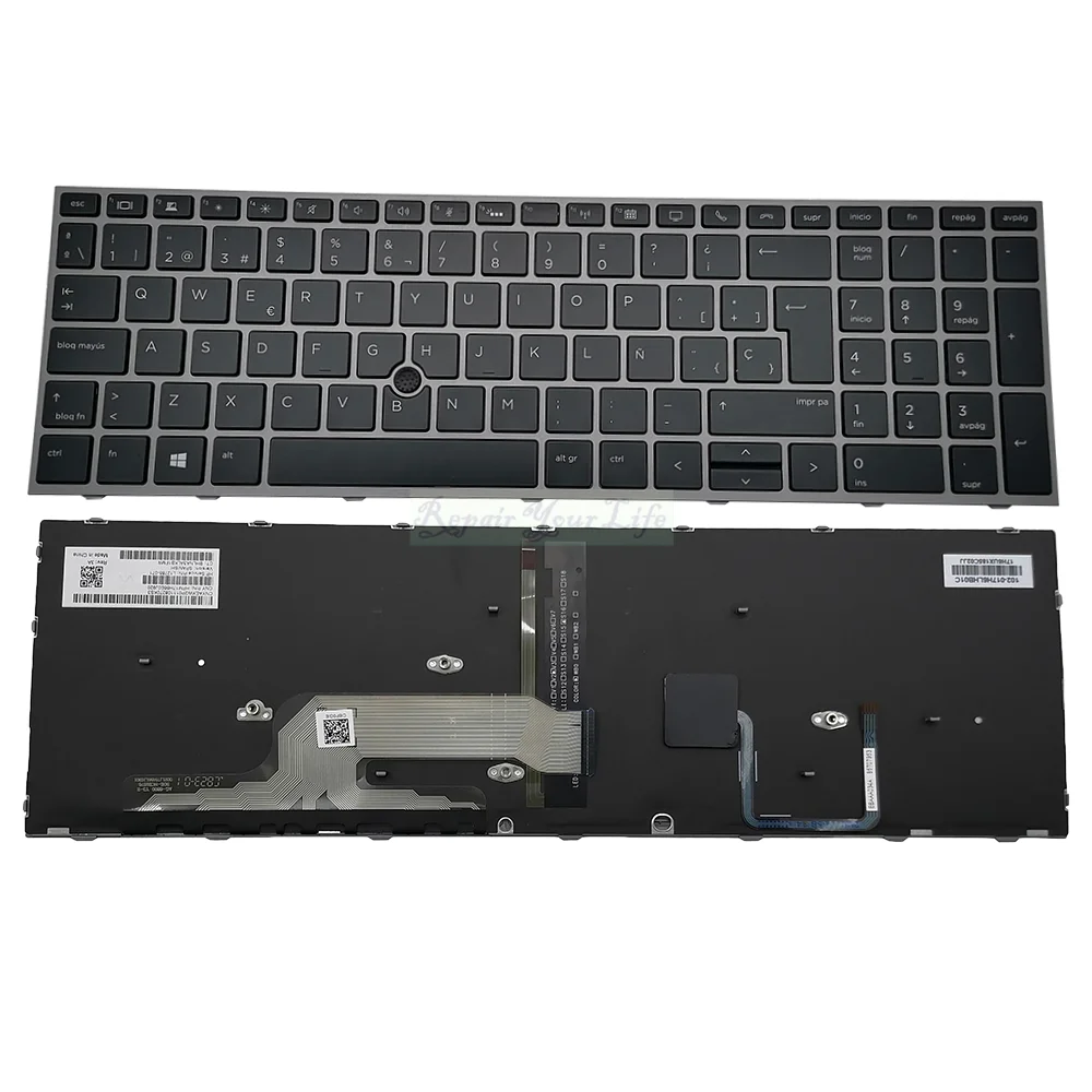 US RU Spanish Backlit Keyboard for HP ZBOOK 15 G5 G6, ZBook 17 G5 G6 L29635 L12765-041 L28407 L12764-071 Russian English Spain