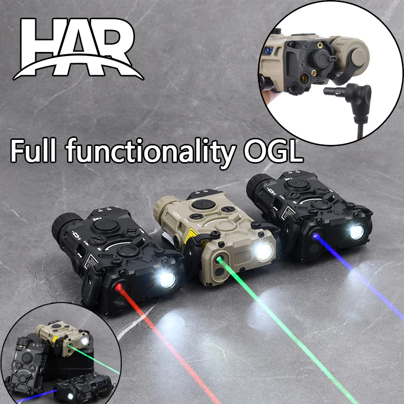 Tactical Airsoft EOTE Nylon OGL Version Red Dot Green Blue IR Laser Indicator Weapon LED White Light Adjustable brightness PEQ15