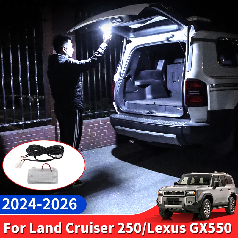 For 2025-2027 Toyota Land Cruiser Prado 250 J250 Lexus GX550 Tailgate Ground Light LED Brightness Adjustable Trunk Door Lamp