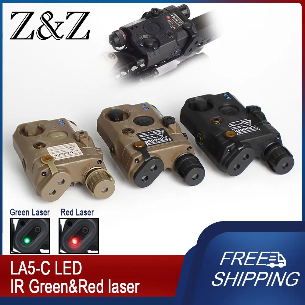 Tactical Wea-pon LA5-C LED Laser Adjustable Beam LED Light IR Green Laser Red Laser Hunting Fully Functional with Control Switch