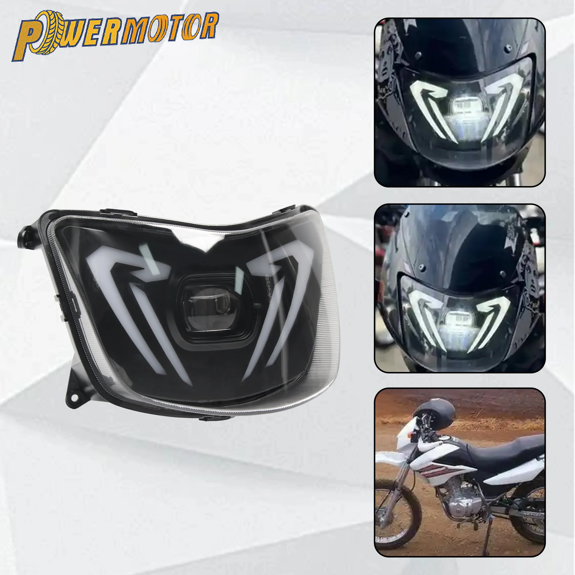 Motorcycle LED Headlights Adjustable Beam High Low Beam Daytime Running Lights For BOXER CT100 KS Enduro Motocross Headlamp