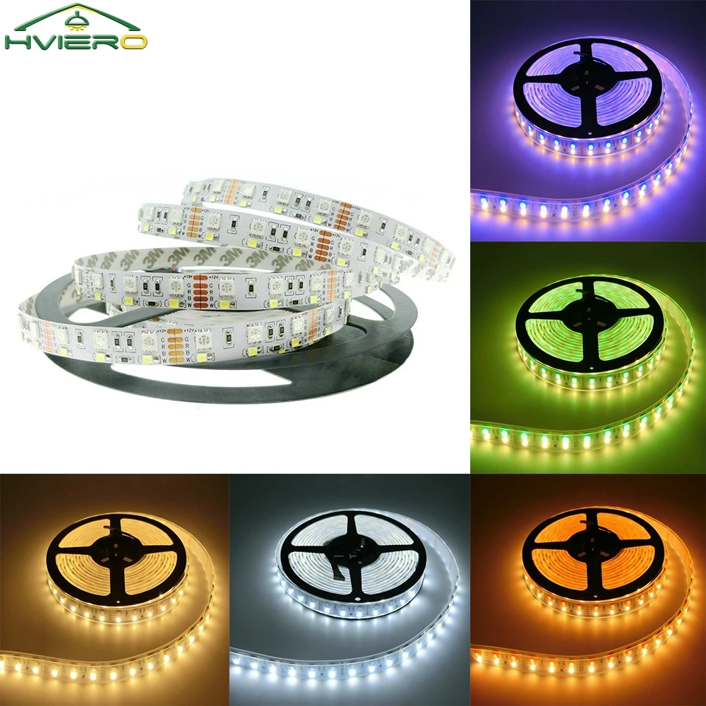 Double Row DC 12V Flexible Neon Cord 5M RGB LED Strip Light SMD 5050 Chip For Home Living Room Holiday Christmas Decoration Lamp