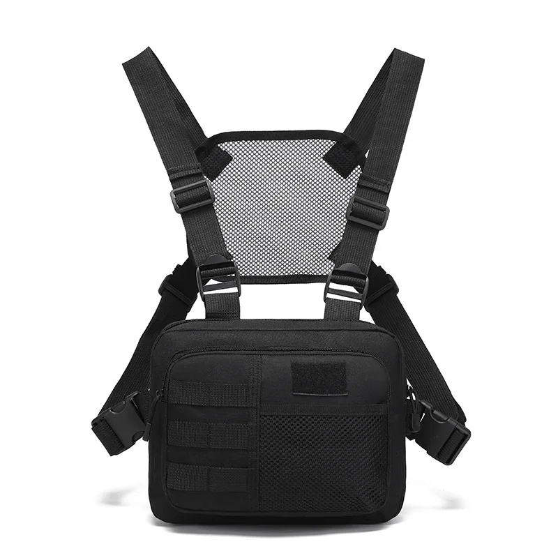 Multi-function Tactical Vest Unisex Chest Rig Bag Fashion Men's Hip-hop Streetwear Chest Bags Waterproof Oxford Sport Backpack