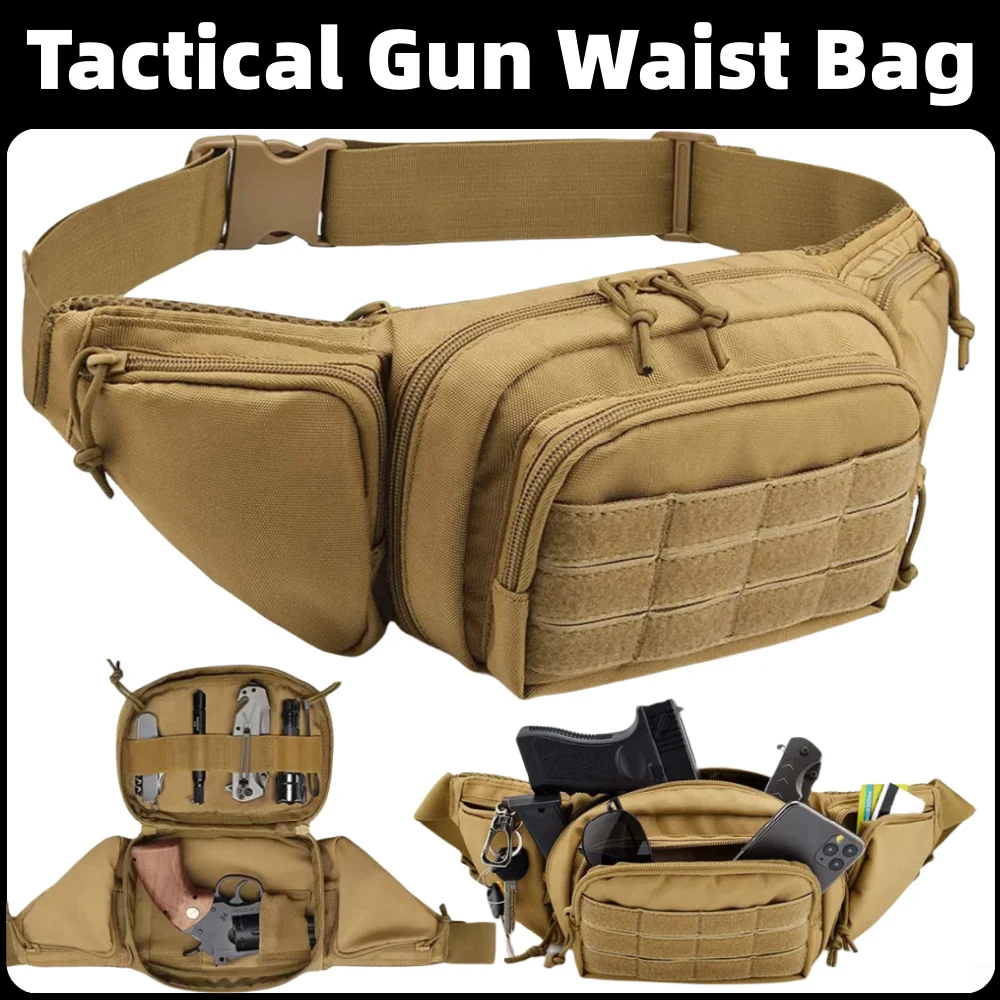 Hunting waist bag, waist belt, backpack, waterproof nylon Molle EDC, Fanny phone bag, hunting, hiking, camping