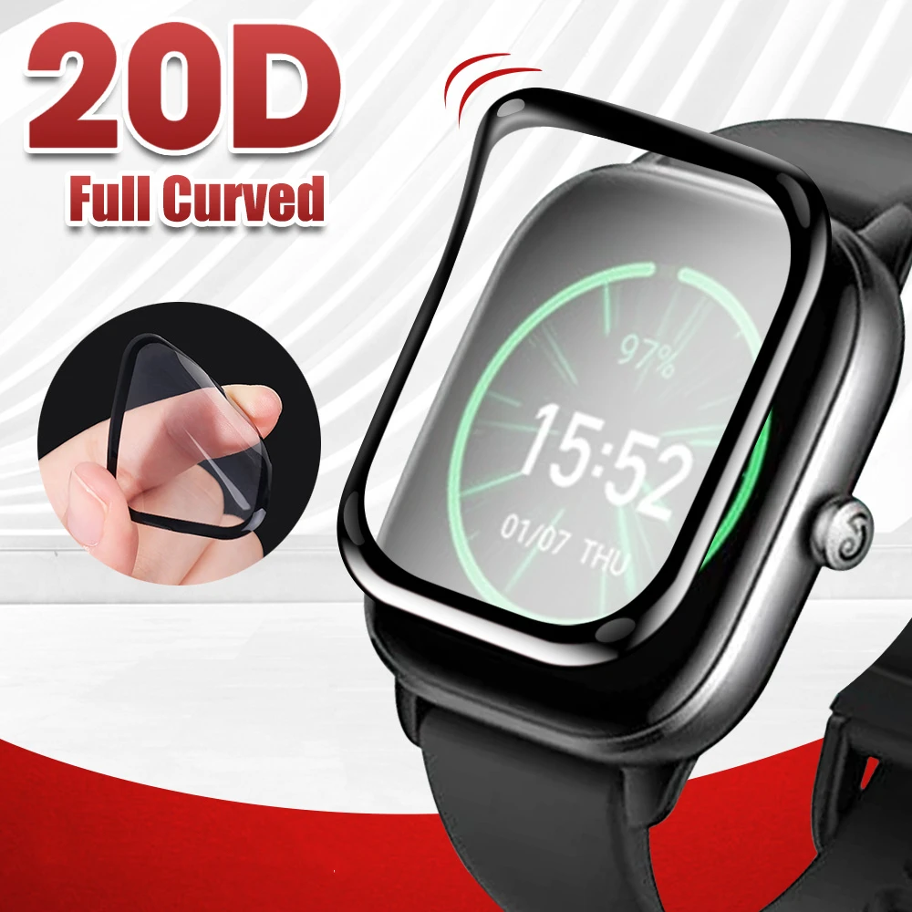 PMMA Curved Film For Amazfit GTS 4 Mini Screen Protector Film Band SmartWatch Protective Film Full Cover For 4Mini (Not Glass)