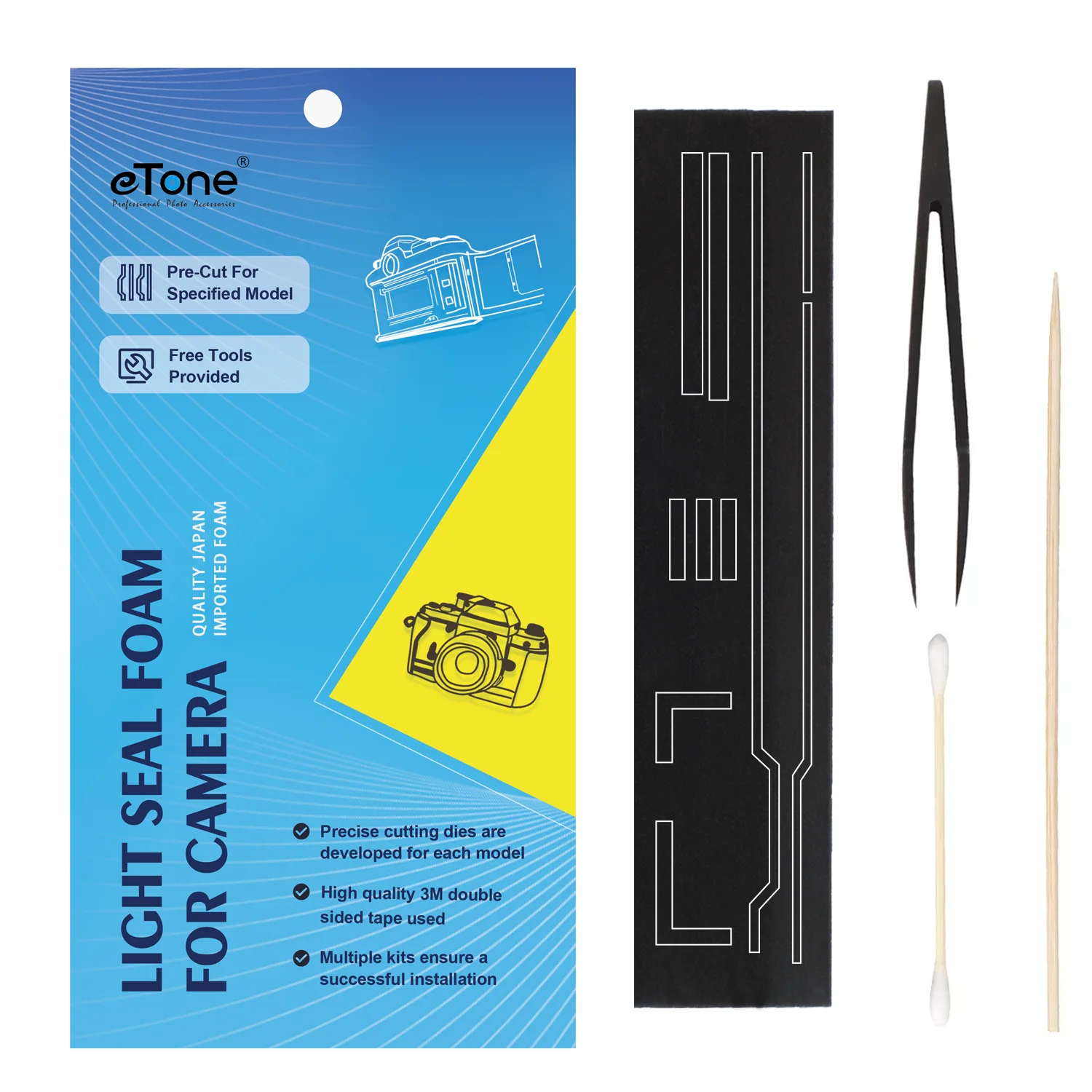 eTone Self Adhesive Light Proof Seal Foam Sponge Custom Repair Kits for Canon AE-1 Camera Photography Accessories