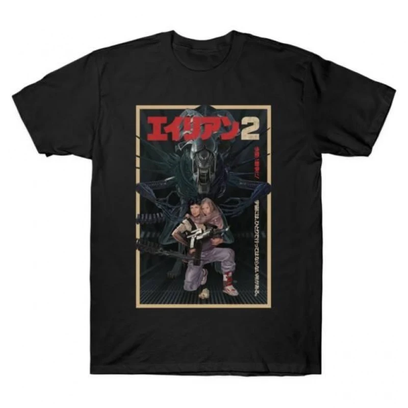 Japan Ellen Ripley Newt 0412 Sci-Fi Alien Gift T-Shirt Weyland LV-426 Xenomorp Short Sleeve Graphic clothes All size tops S-6XL