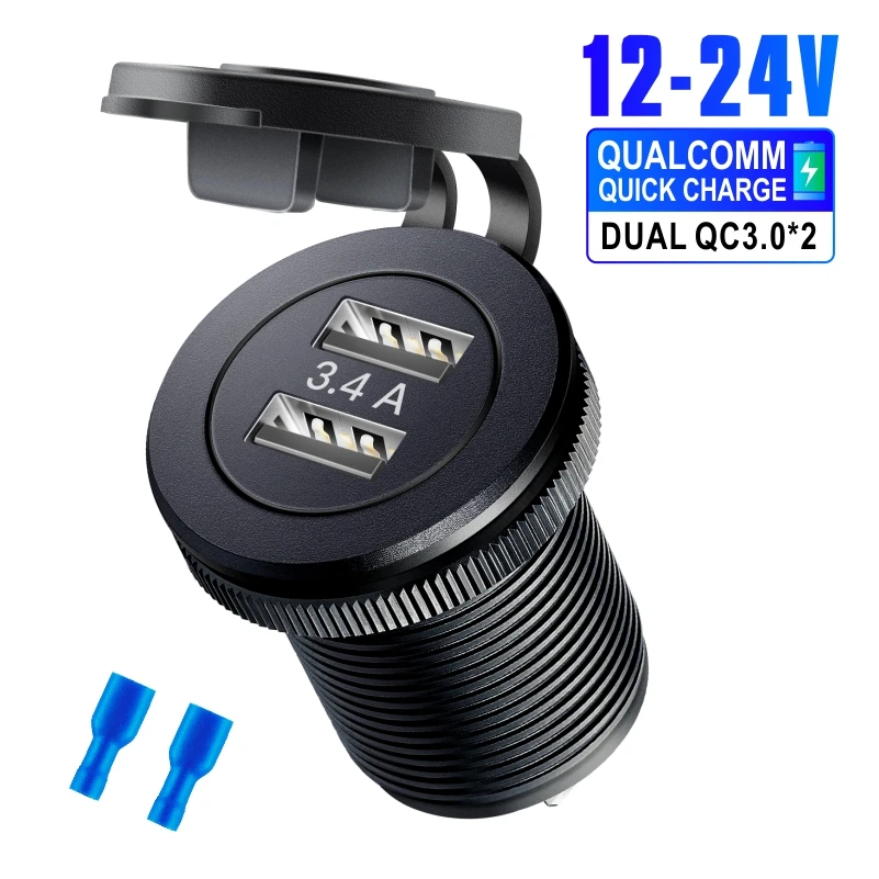 12v plug tomada usb automotiva car power socket audi 8l a8 r8 a6 a3 a4 a5 a6 QC3.0 USB Port adapter for audi a6 c5 c7 accessorie