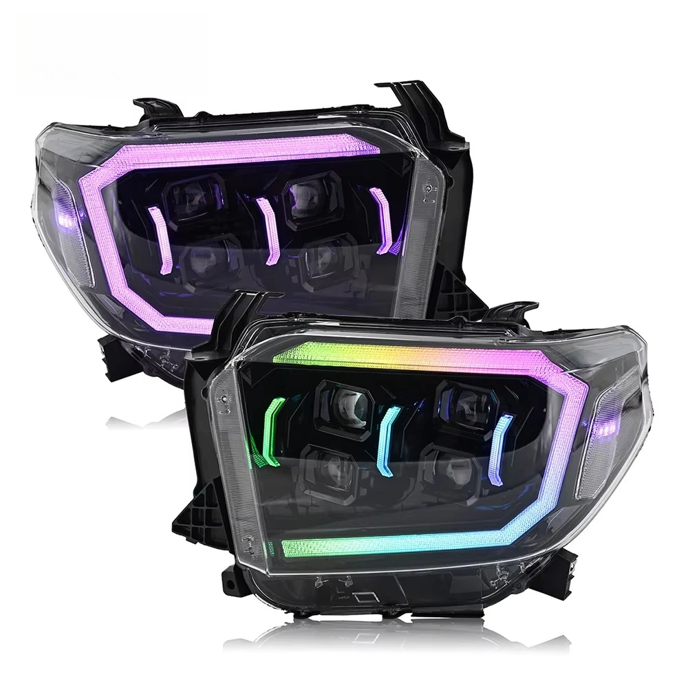 New Headlight LED RGB Headlights Upgrade DRL Auto Car Lighting Systems with Head Lamp