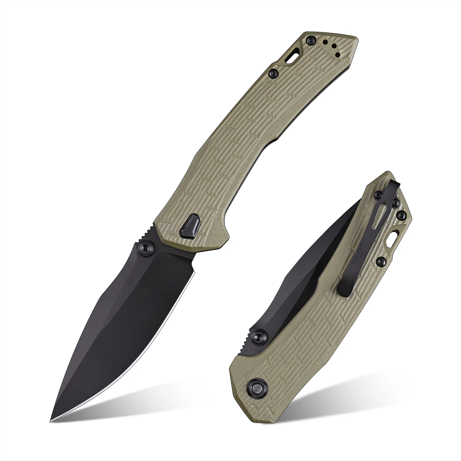 Folding Cutting Tool 0203 with G10 Non-slip Handle, Compact Pocket Size Outdoor Gear for Camping Hiking Backpacking Daily Use