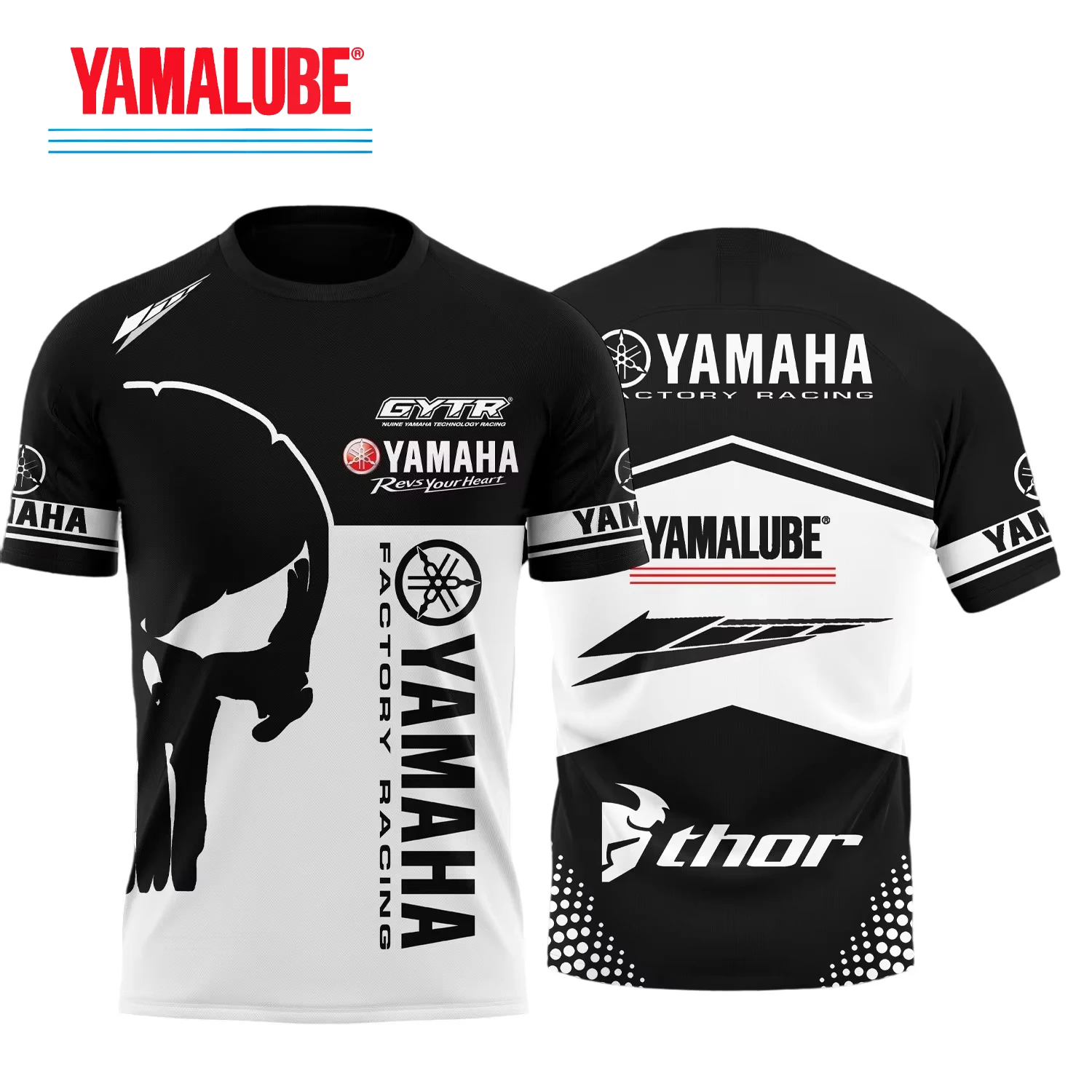 2026 New Yamaha GYTR Racing Men's and Women's Motorcycle Enthusiast Summer Sports Casual Short Sleeve Outdoor T-Shirt