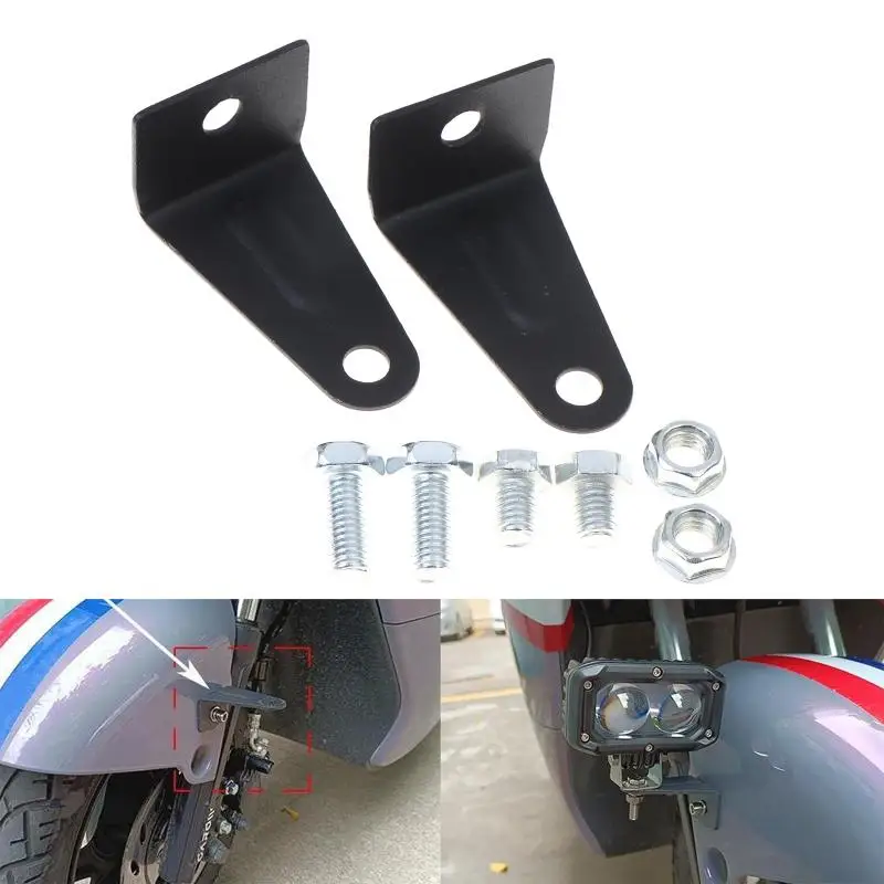 New1/3Set Motorcycle Spotlight Holder Universal Adjustable LED Headlight Fog Light Support Base Exterior Tuning Bracket