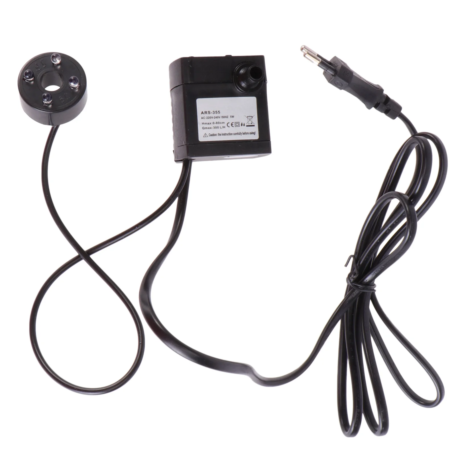 5W Submersible Circulating Water Pump Adjustable Flow Led Light For Aquarium Fountain Pond Hydroponic System Water Fountain