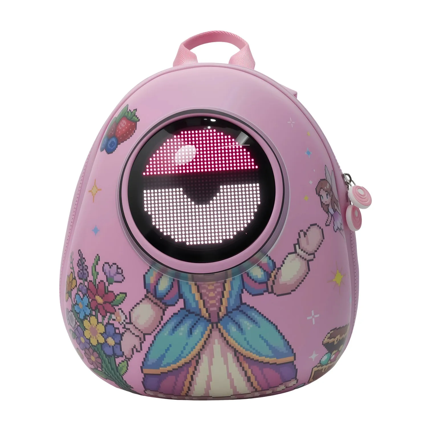 LOY C1-4 Princess Baby Girl Backpack LED Screen Display Big Eye Kindergarten Schoolbag Special Knapsack for Children Travelling