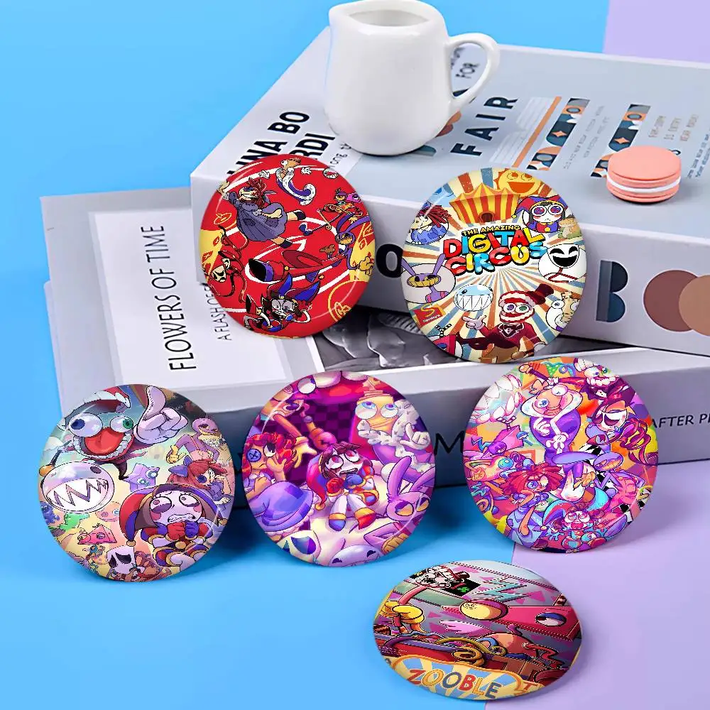 Anime The Amazing D-Digital Circus Classic Vintage Creative Tinplate Soft Button Pins Animal Icon Brooch Lapel Backpack Badge Ac